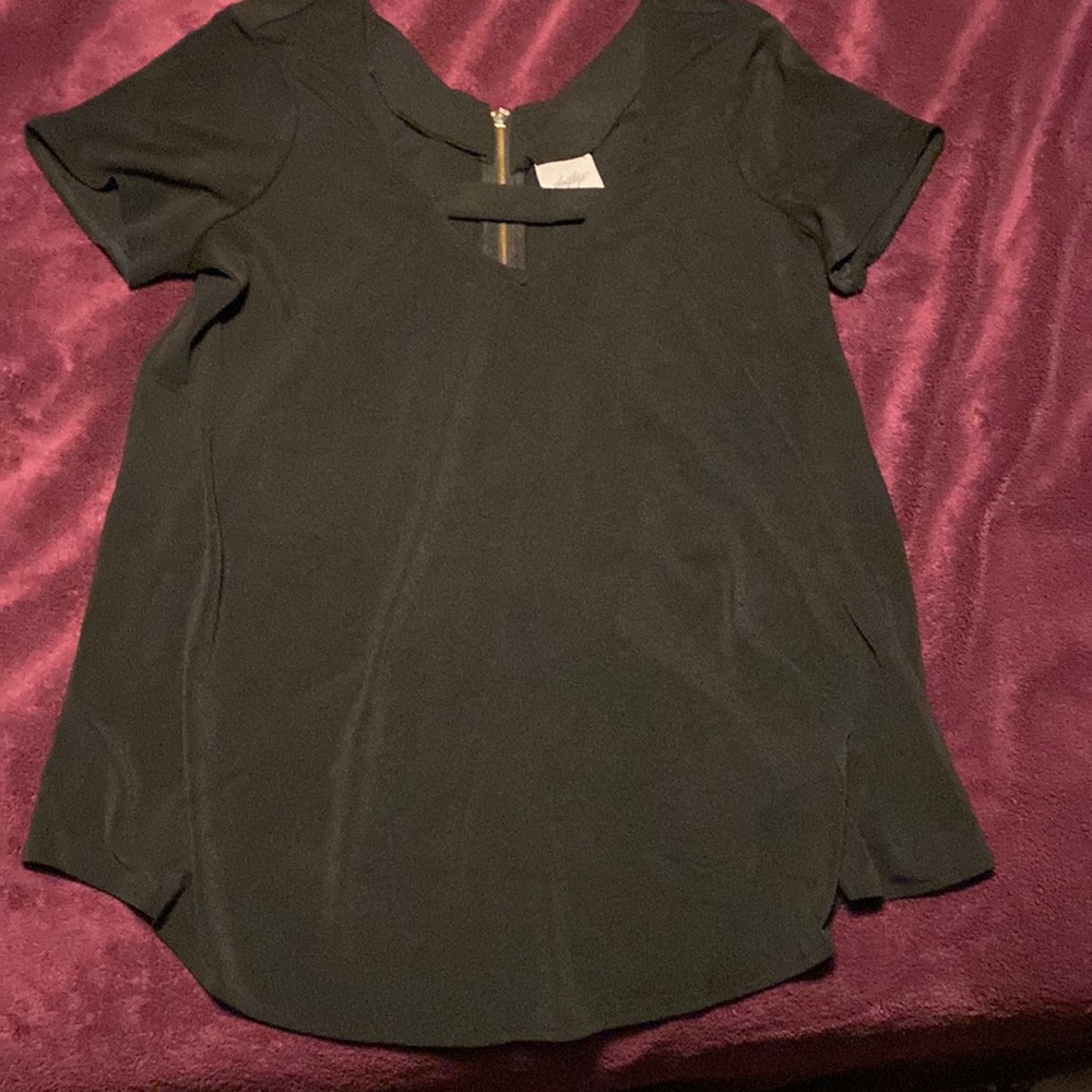 Zippered Open Back Top